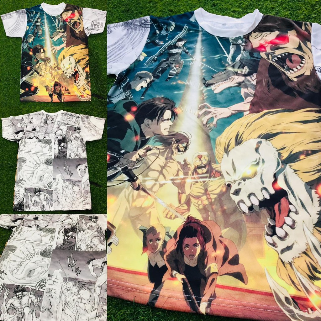 Tshirt SNK The Titan War Fullprint Anime Attack On Titan AOT Anime Manga Premium