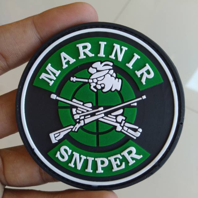 Patch rubber marinir sniper 3D