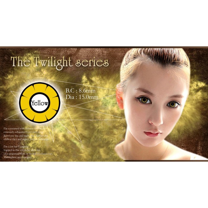 Softlens Twilight Animasi Yellow-Brown / Kuning Kecoklatan