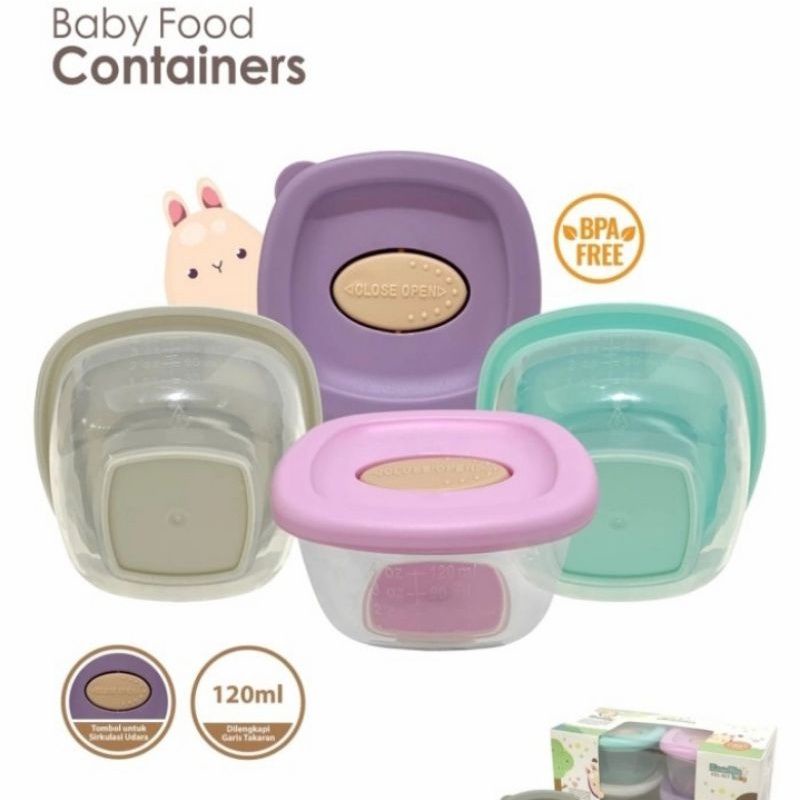 Kandila Baby Food Containers isi 4pc KDL-027