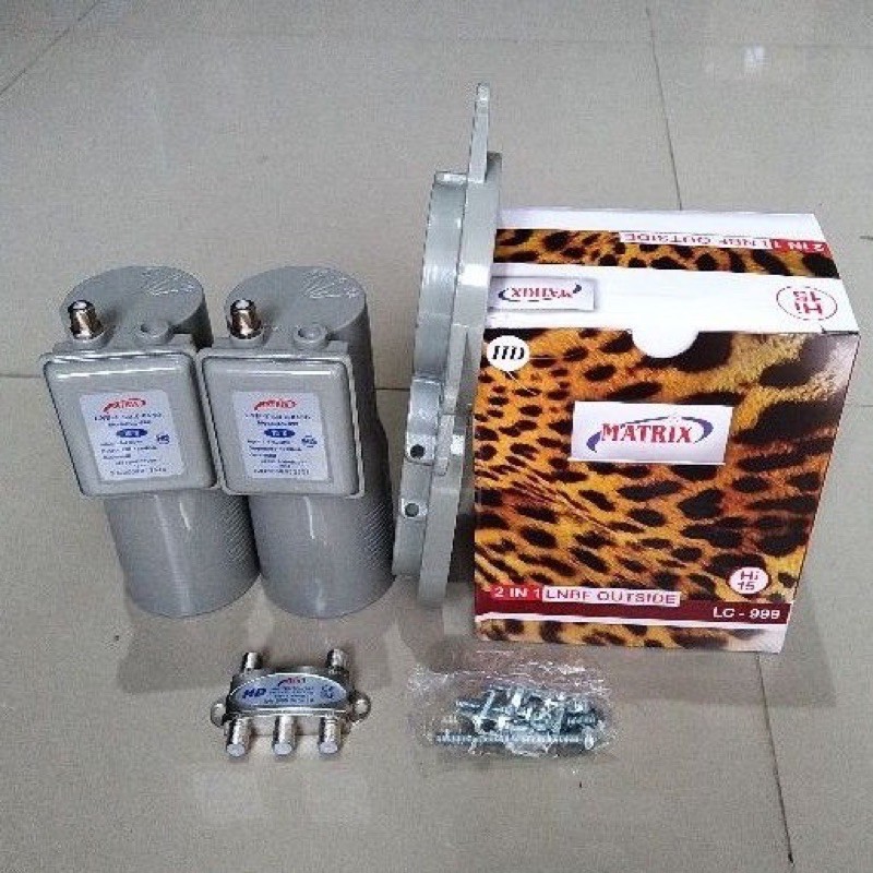 LNB C BAND 2in1 ( 2 SATELIT 1 RECEIVER ) MATRIX LC-999