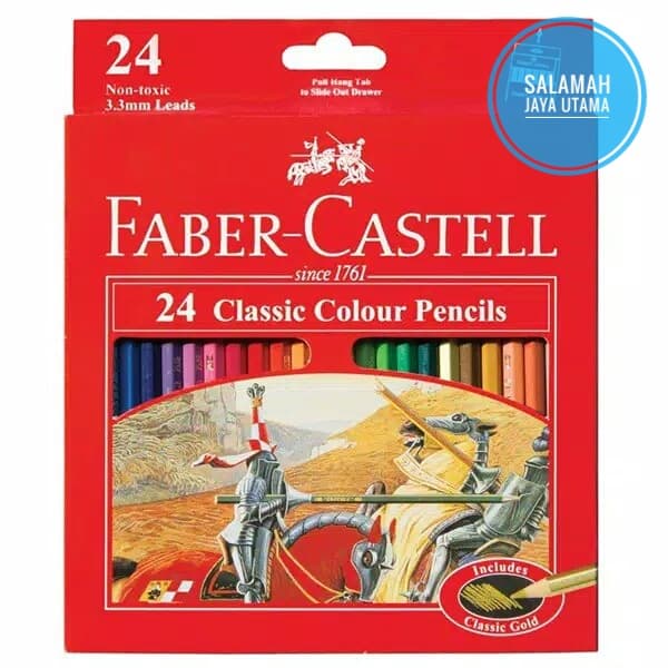 

WARNAPENSIL- PENSIL WARNA FABER CASTELL 24 CLASSIC -PENSIL WARNA