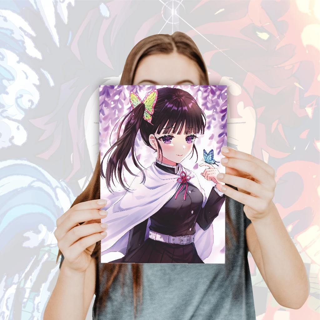 Poster Anime Kimetsu no Yaiba Demon Slayer Nezuko Tanjiro Zenitsu Giyuu Tomioka Inosuke - Size A4+-13 Kanao A