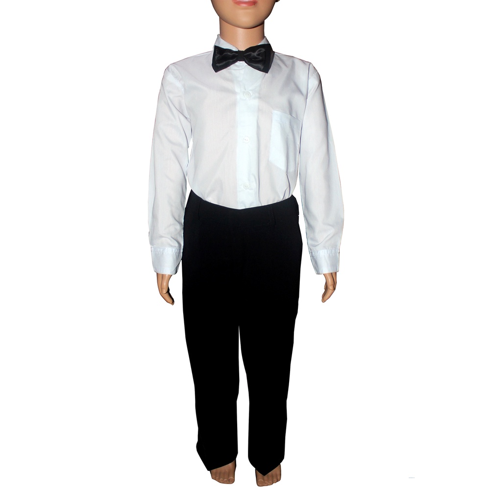 Baju Pesta Anak Laki Laki Semi Formal / Setelan Jas Kemeja Tuxedo Usia 5 tahun - 8 tahun / Setelan 4in1 Celana Panjang Dasi kupu  0035