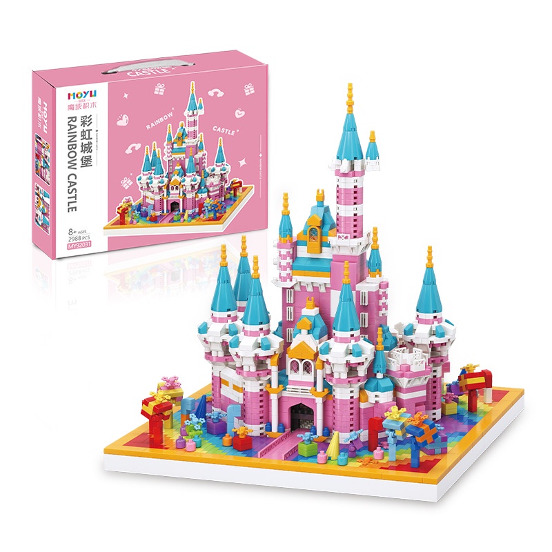 Pink Castle MY92031 Street View Rakitan Mainan DIY