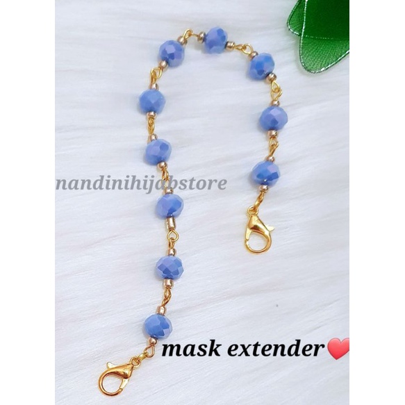 KONEKTOR MASKER - KONEKTOR MASKER HIJAB - Konektor Hijab Tali Masker Pengait Masker Mask Extender Ceko Biru 048