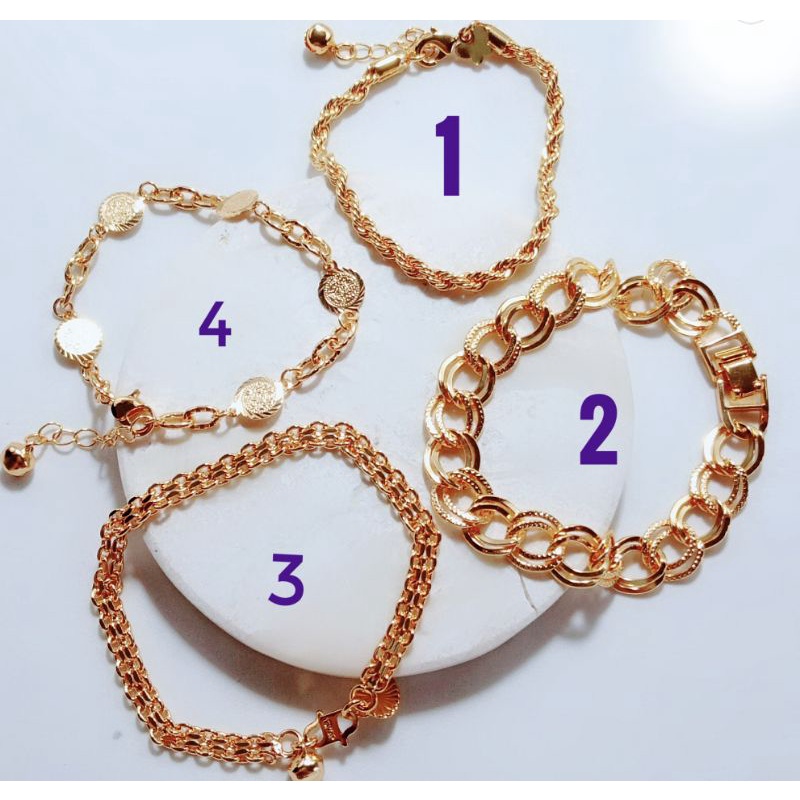 MODEL GELANG EMAS TERBARU - REPLIKA PERHIASAN LAPIS EMAS 24 KARAT XC13