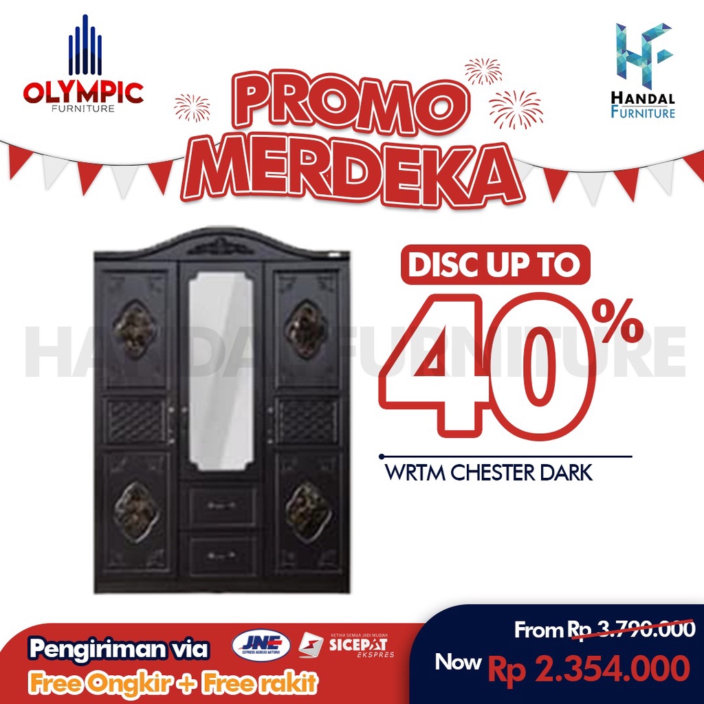 WRTM CHESTER (LEMARI PAKAIAN/LEMARI BAJU) - OLYMPIC OLYMPLAST