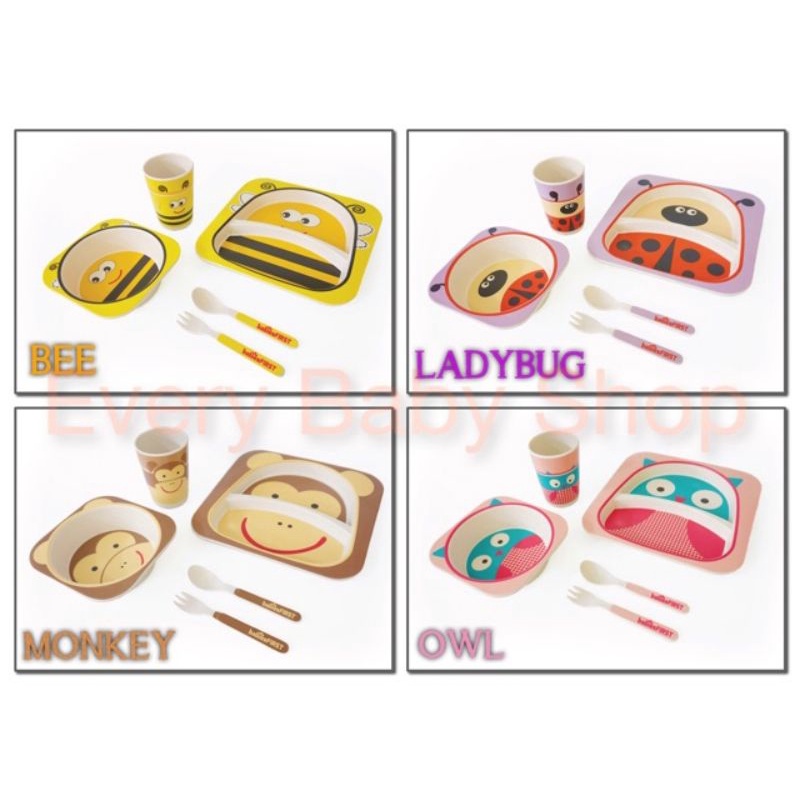 babiesFIRST  Bamboo Feeding Set Animal