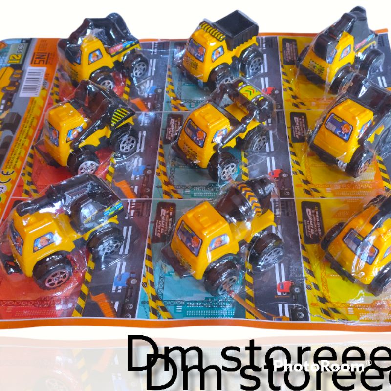 mainan mobil kontruksi Beko truk stum molen 1pcs pull back / miniatur kontruksi / mobil mobilan / mobil diecast / mobil truk Beko pull back
