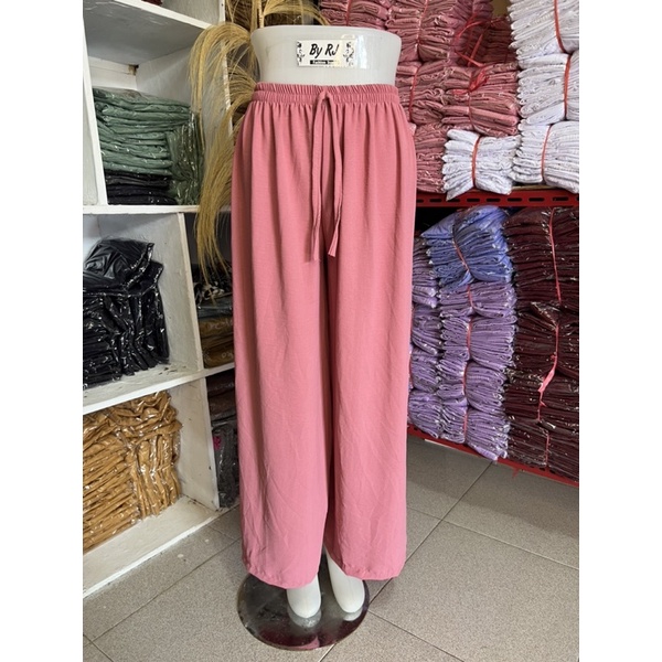 Celana Kulot Wanita Crinkle Premium JUMBO XXL - Celana Wanita Highwaist Loose Cullote Pants