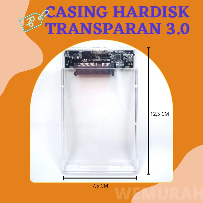 Casing Hardisk Laptop Transparan 3.0 - Casing ssd