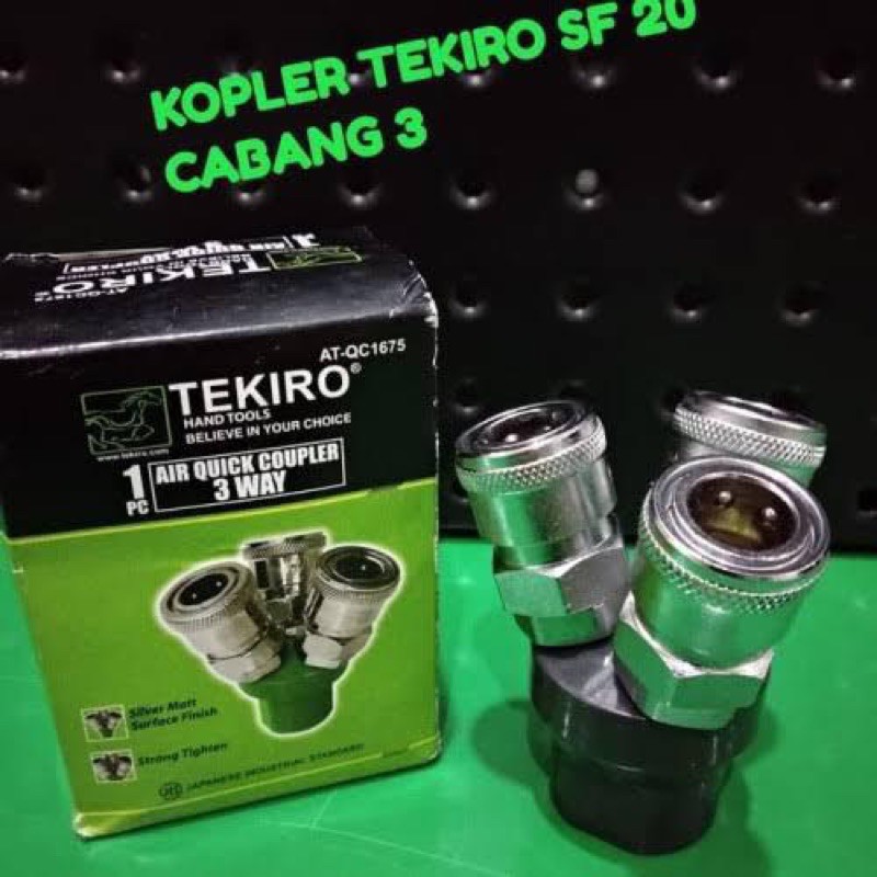 Nepel Selang Angin Cabang Tiga - 3 Way Air Quick Coupler TEKIRO