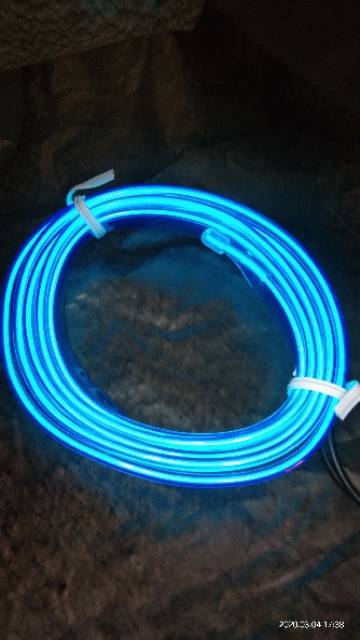 EL Wire dc 12vol lampu untuk mobil lampu di dalam ruangan panjang 1m jual per/2pcs