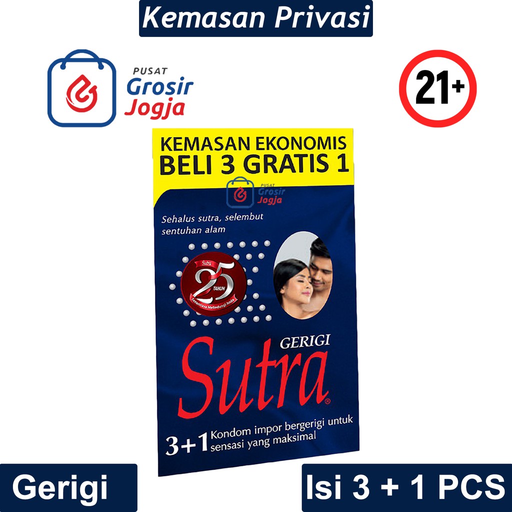 Kondom Sutra Gerigi isi 3+1 - Kondom Berduri - Kondom Bergigi - Max Dotted