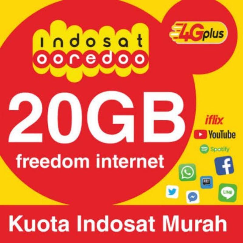 Kuota Indosat Freedom 20 GB Inject