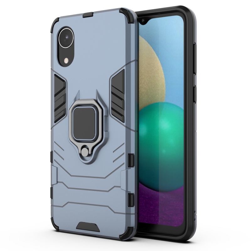 Casing Armor Shockproof + Stand Holder Magnetik Untuk Samsung Galaxy A03 Core A03