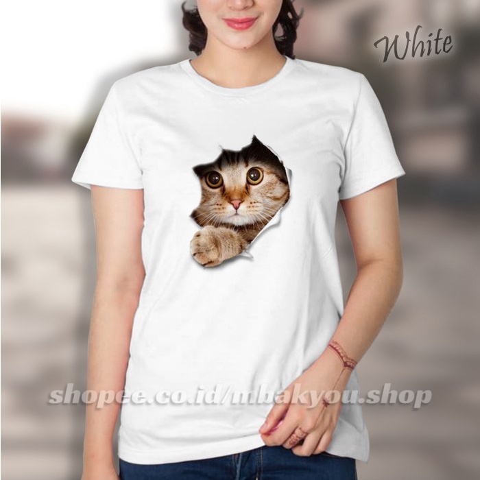 Kaos KUCING BENGAL CAT KITTEN Baju Tshirt Gambar Kucing 3D Lucu Distro Kaos Pria Wanita Anak