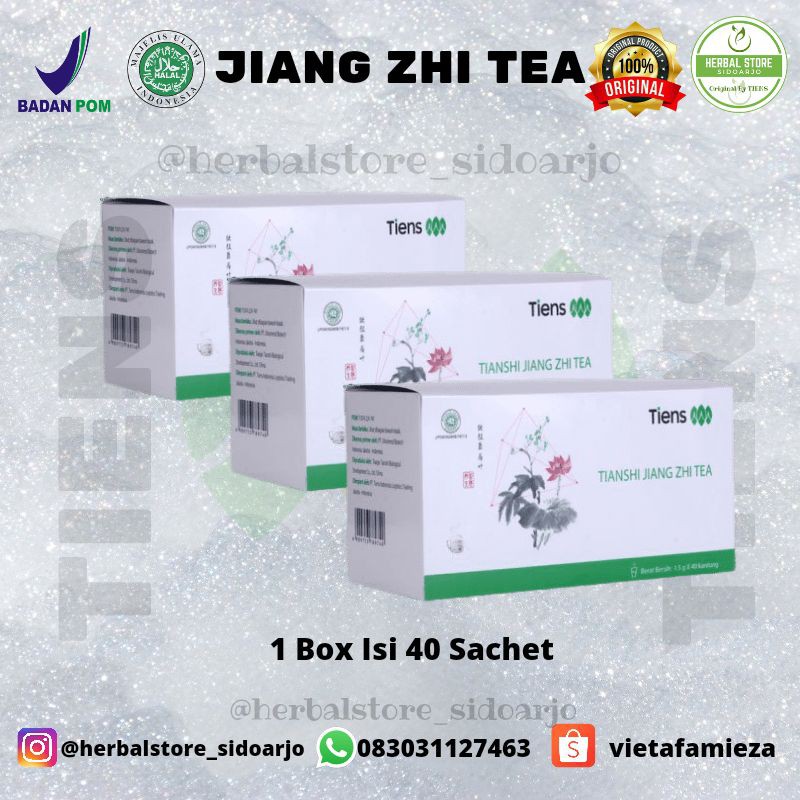 JIANG ZHI TEA / PELANGSING BADAN TERBAIK / TEH HERBAL / TEH TIENS 40 Sachet