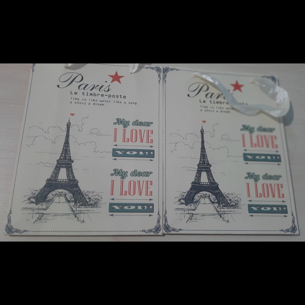 

Paper Bag/ Goodie Bag/Hand Bag Kertas Menara Eifel Exclusive Ukuran S (18 x 24 x 8 cm)