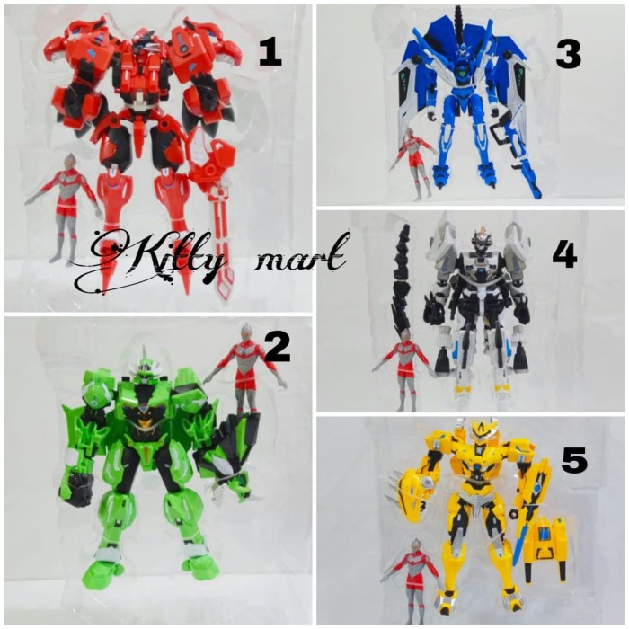 MAINAN DRAGON FORCE ULTRAMAN X 2 ROBOT JADI DINOSAURUS ROBOT DINO