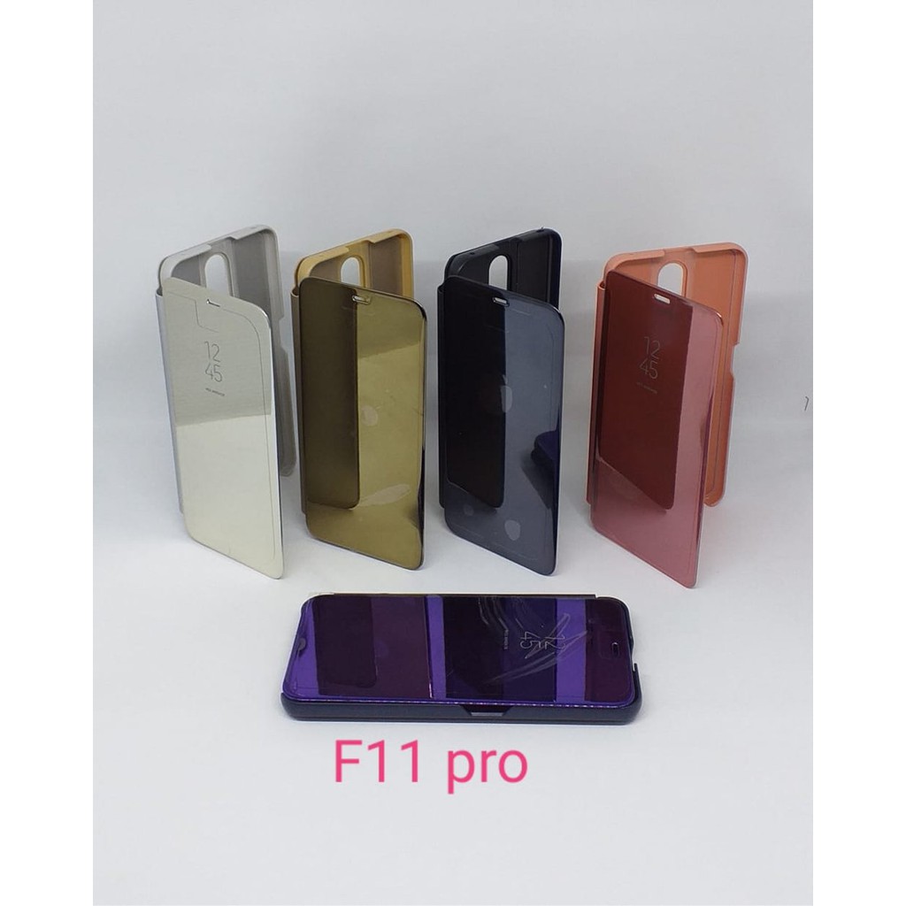 Flip Mirror Cover Clear View Type Oppo F11 Pro