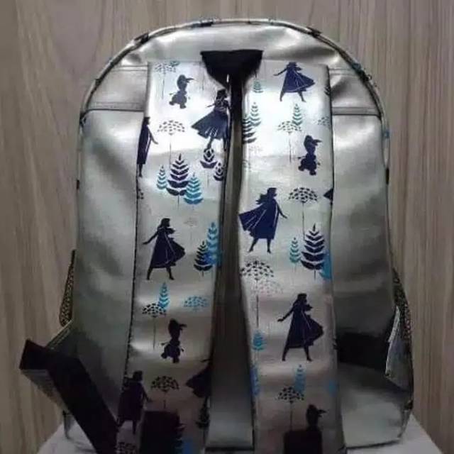 READY TAS RANSEL CEWEK ♛ SALE !!! TAS RANSEL FROZEN 2 AQUA METALIK SALE