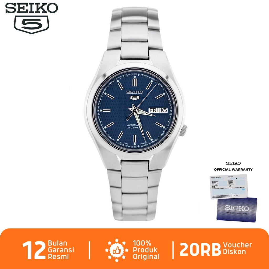 Seiko Pria SNK603 Jam Tangan Pria Seiko 5 Automatic SNK603K1 Stainless Steel Strap