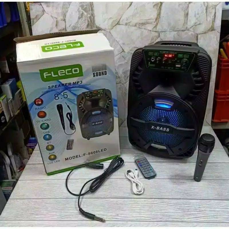 COD Speaker Bluetooth FLECO F8608 seri F8606 Free 1 Mic Kraoke
