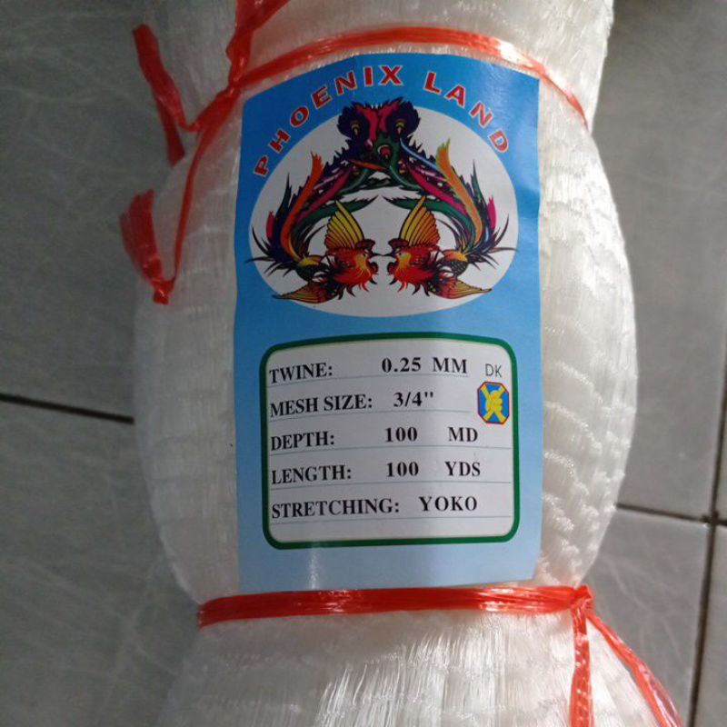 Jaring ikan bahan jala 3/4 inchi 0.25 100md/100yds jaring ikan kecil jaring ikan bahan anco jaring i