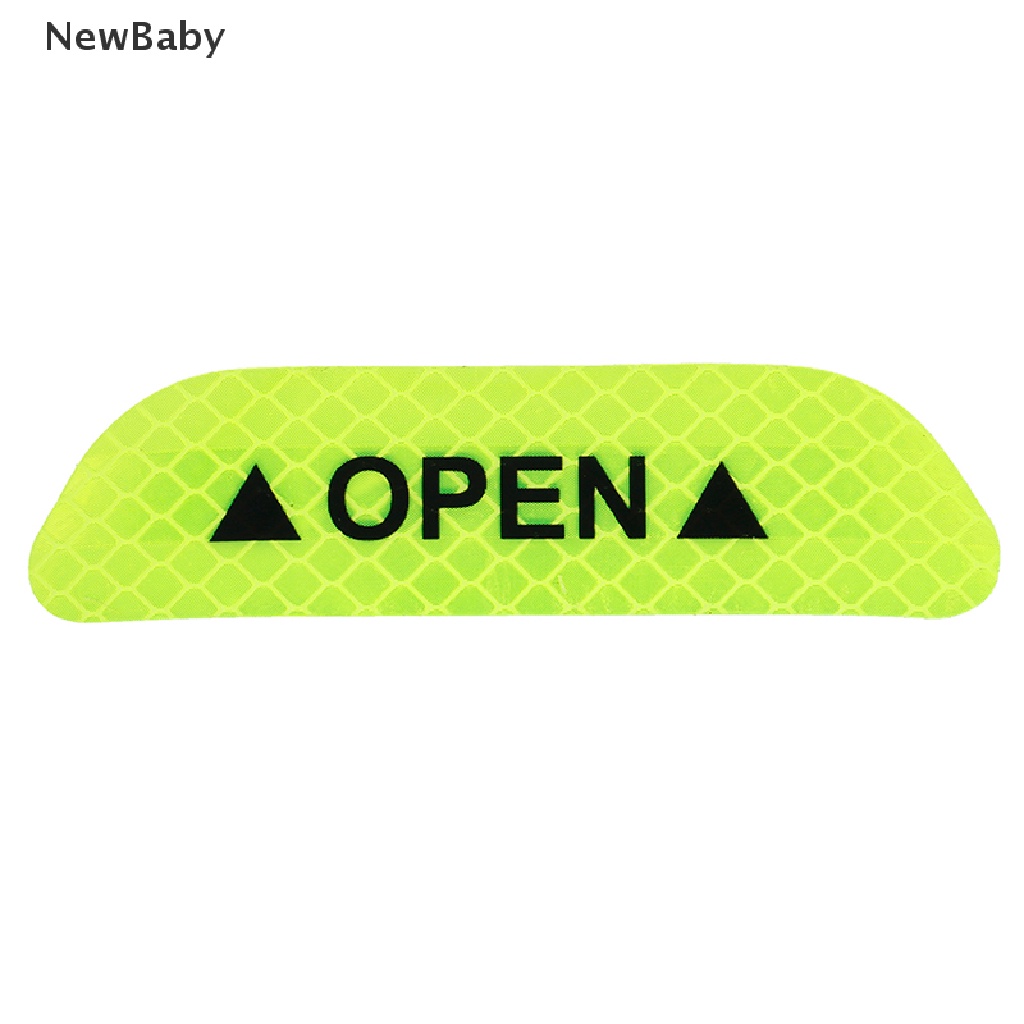 NewBaby 4x Fluorescent green car door open sticker reflective tape safety warning decal ID