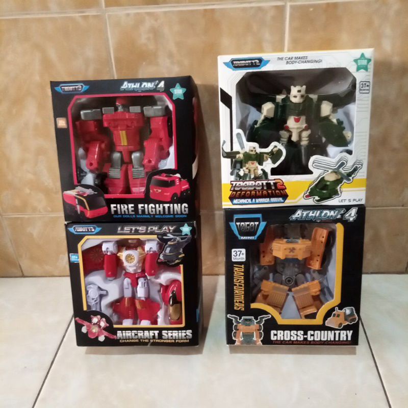 Mainan Anak Robot Helikopter - Mainan Mobil Pesawat Jet