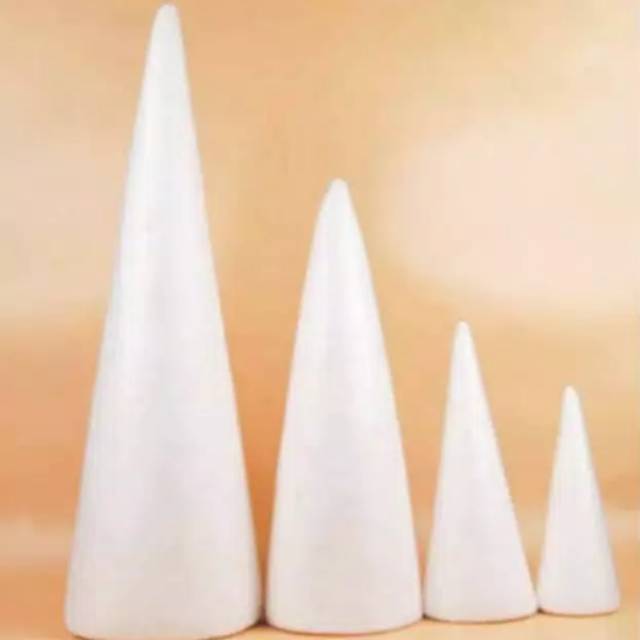 Kerucut D20 T25 dummy cake styrofoam / gabus/ sterofoam