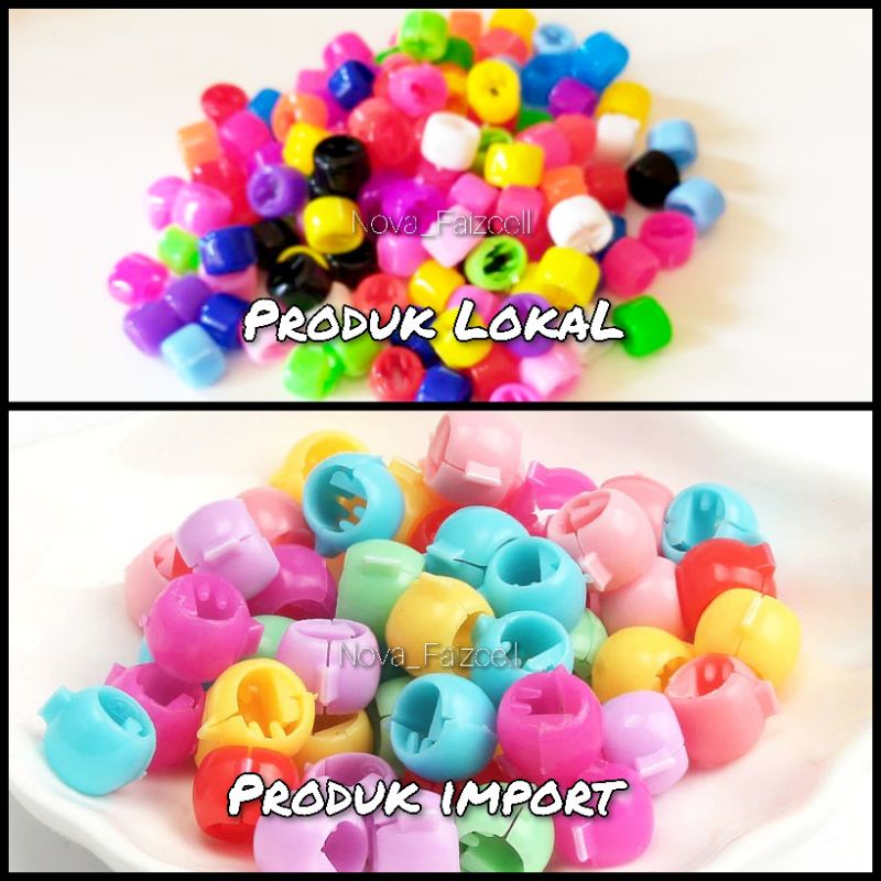 10/30/50pcs Jepit rambut mini Bulat-Bulat warna -warni