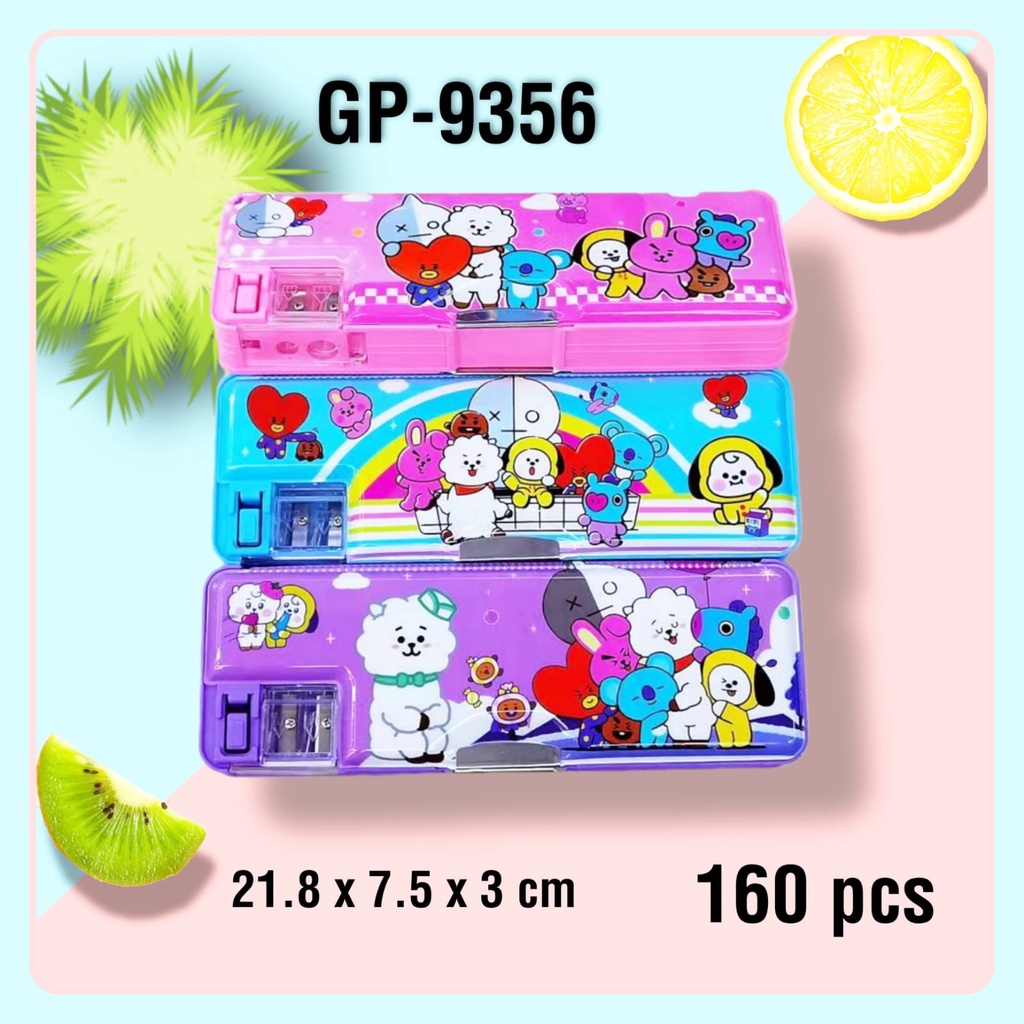 Tempat Pensil  Kotak Pensil Magnet Serutan BTS KT 1111-9354  (UK L BTS) / 208 (UK XL BTS)/ KARAKTER BOY GIRL FANCY A7-1 KT-75 9356 9801-5