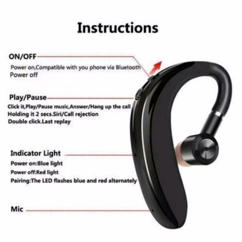 Earphone / Headset Bluetooth S109 Headset Wireless Business