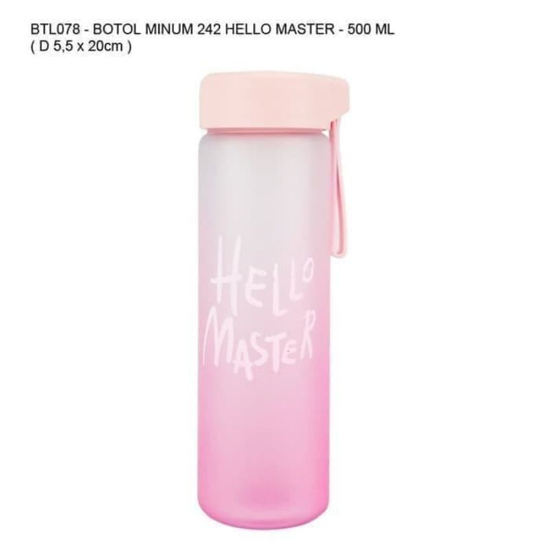 BOTOL MINUM HELLO MASTER KACA BOTOL MINUM ANAK HELLO MASTER 500ML