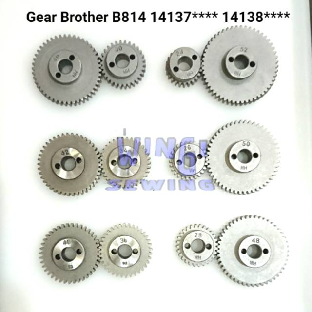 BROTHER B814 Gigi Gear Pengatur Kasar Halus Mesin Jahit Lubang Kancing Industri