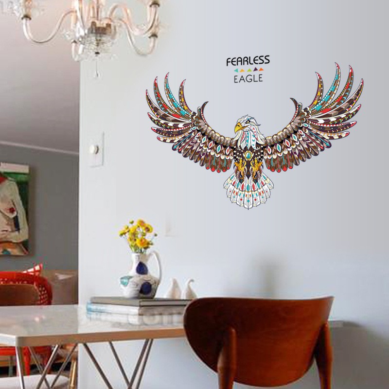 Reliza Wall Sticker Bird Fearless Eagle Stiker Dinding LDR