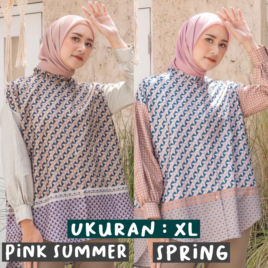 SURI BLOUSE XL PINK SUMMER SPRING HEAVEN LIGHTS HL READYSTOCK FREEBOOK