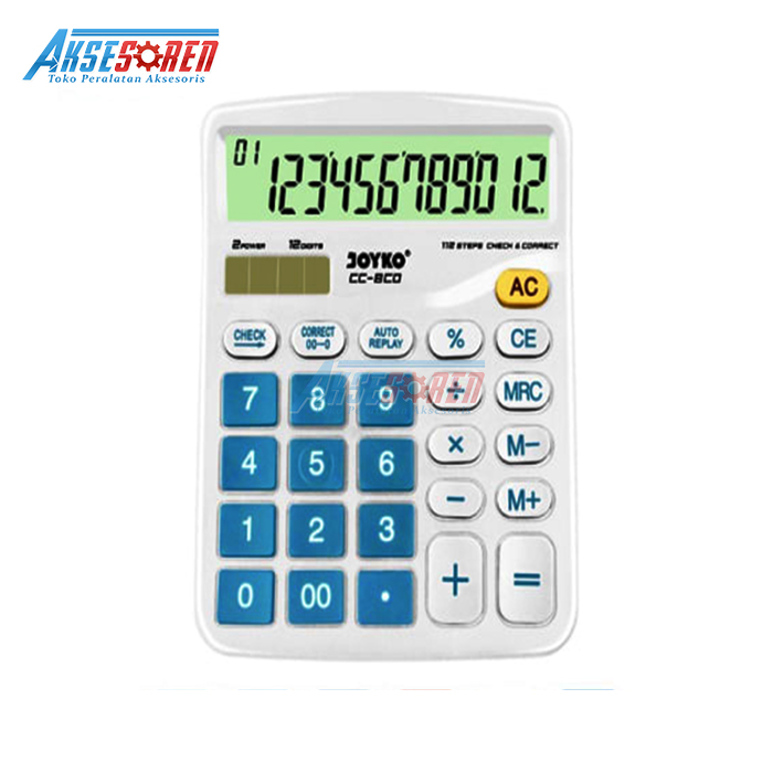 

Kalkulator 12 Digit Joyko [CC-8CO] Check Correct / Calculator Office / Kantor / Menghitung Jualan