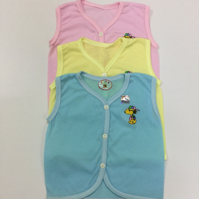 Baju lengan buntung warna (0-6BLN) bayi baru lahir w