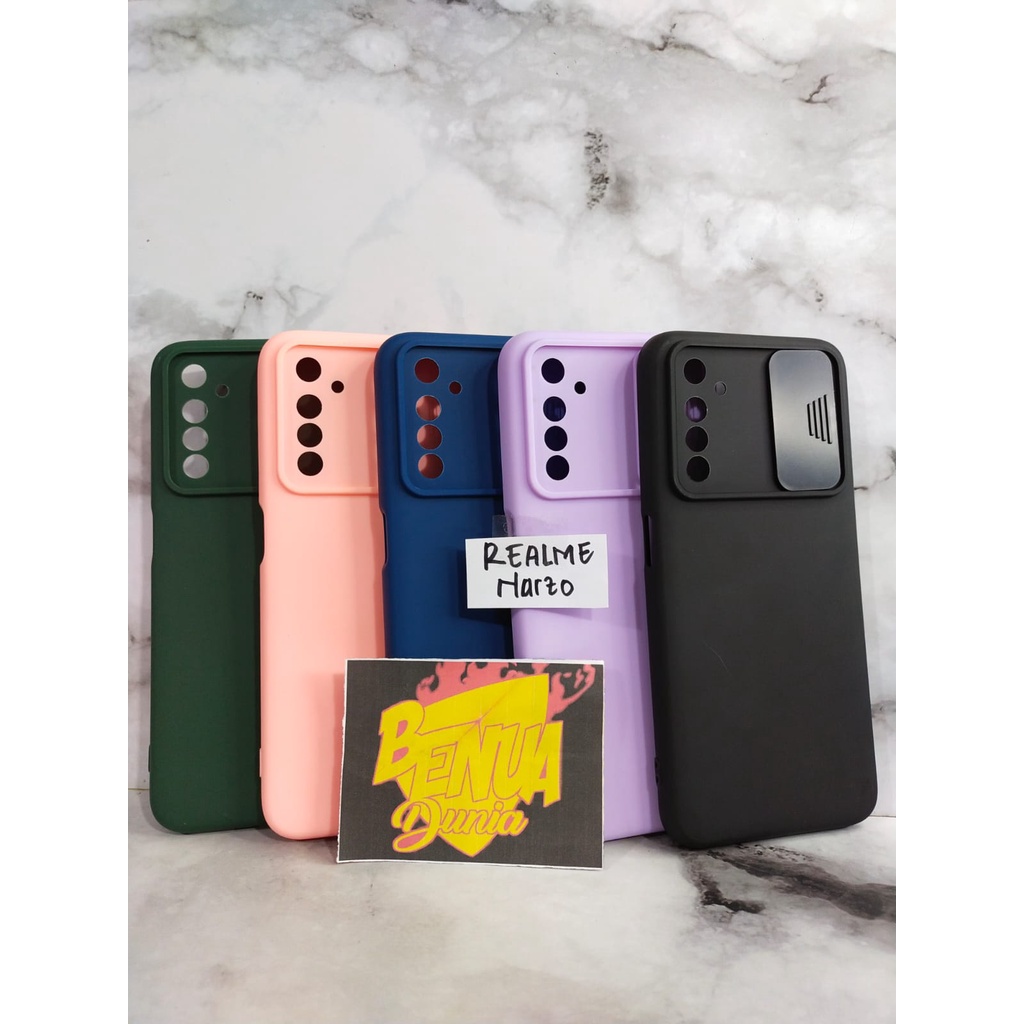 CASE REALME NARZO / SOFCASE SLIDE MACARON PLUS PELINDUNG KAMERA REALME NARZO - BENUA DUNIA