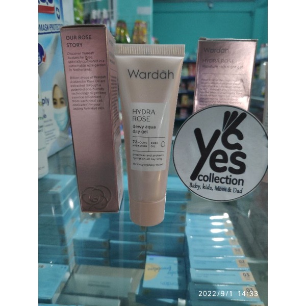 Wardah Hydra Rose Dewy aqua day Gel 17ml Pelembab Wajah Menghidrasi 72 Hours Krim Muka Rose Oil Kulit Mengelupas klopek polusi udara pendingin ruangan perubahan Cuaca