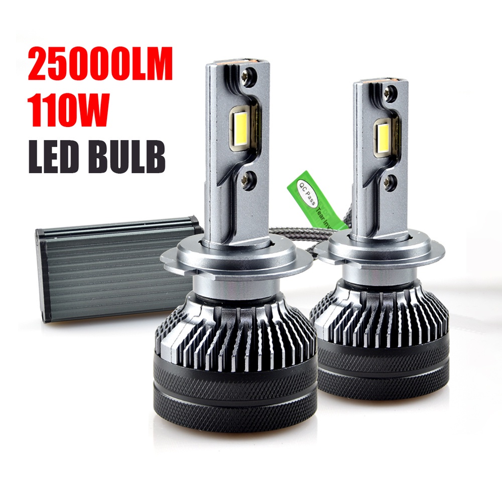 15 Set Lampu Depan Mobil LED Canbus H4  H7 H11 9005 9006 110W 25000lm 6000K