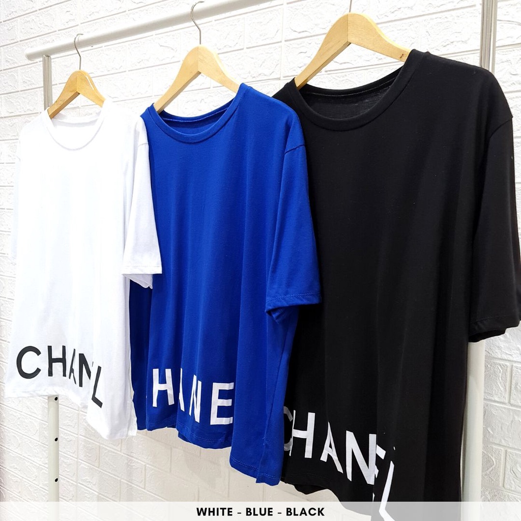 4502 kaos chayniel basic top polos oversize bigsize