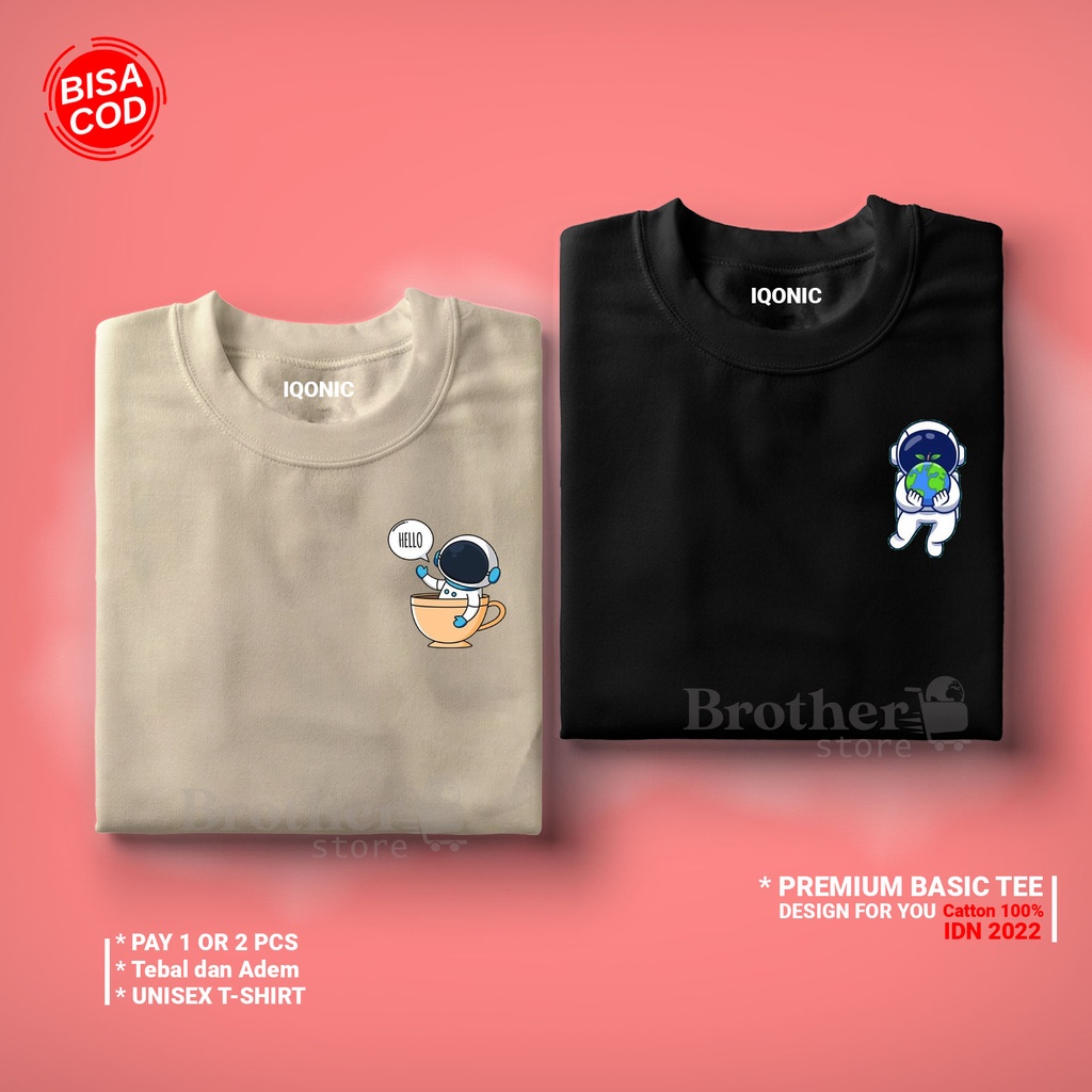 ( PROMO COD ) BROTHER STORE / Kaos Distro Pria / Kaos Distro100% Catoon Combed 24s / Articel Hello Moon