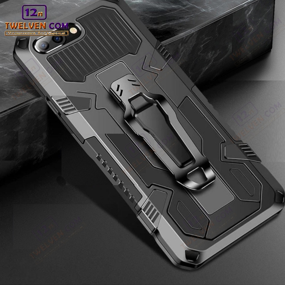 Case Shockproof Oppo A3s Armor Hardcase Stand Clip