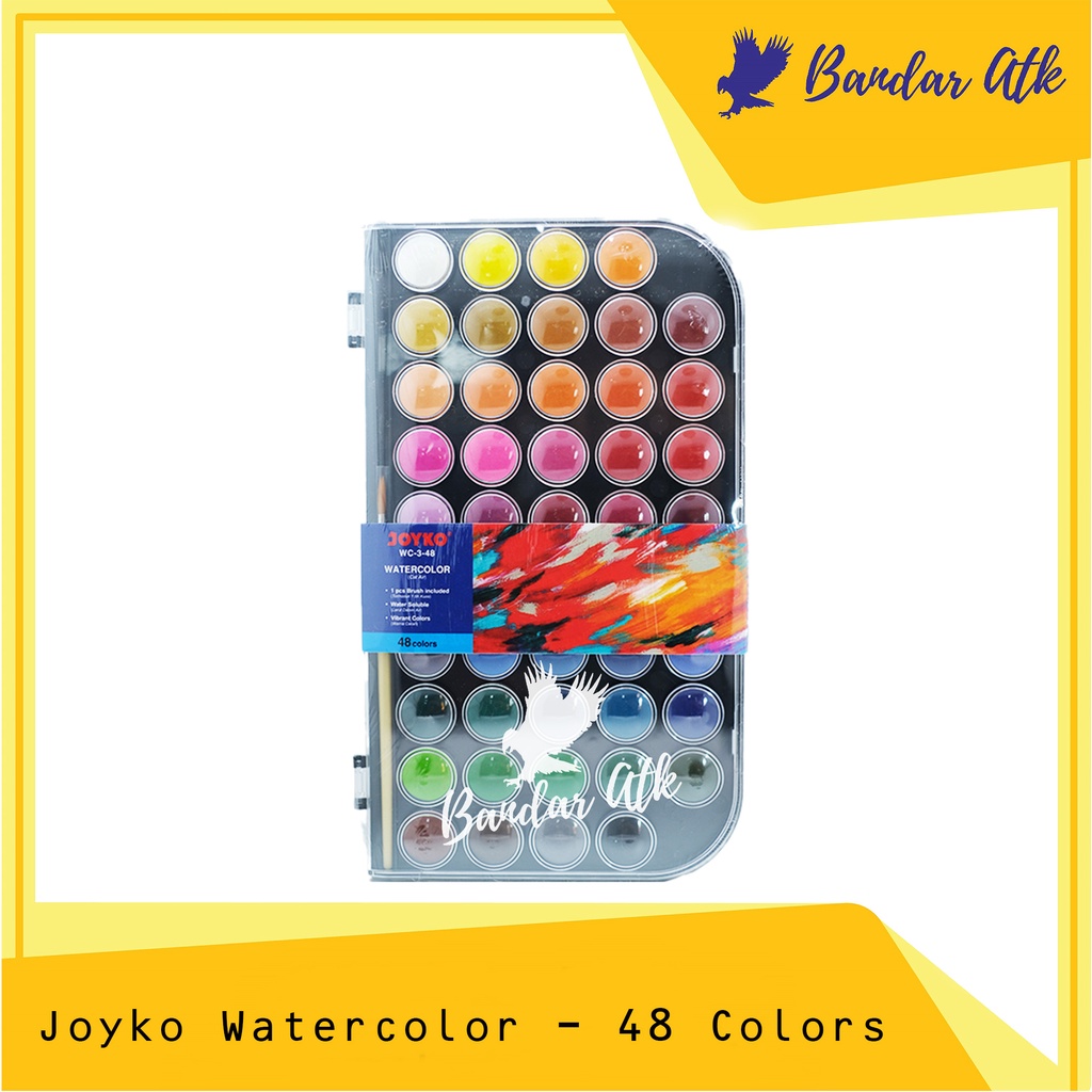 

JOYKO Watercolor Set Cat Air WC-3-48 Isi 48 Warna [1 SET]