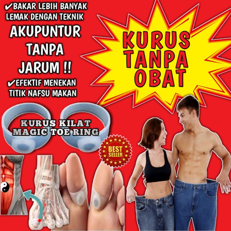 CINCIN PELANGSING Magic Toe Ring Penurun Berat Badan No Pelangsing Obat Diet Korset Herballife